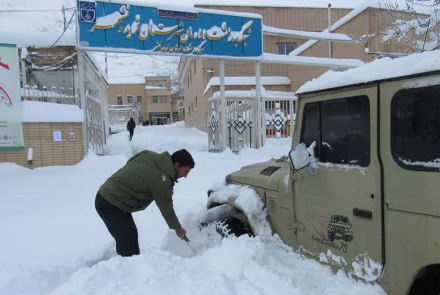 بارش برف در شهرستان فریدونشهر 3 دیماه 1401