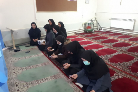 مراسم  قرائت حدیث شریف کسا در نمازخانه شبکه بهداشت ودرمان