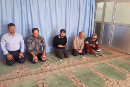 مراسم  قرائت حدیث شریف کسا در نمازخانه شبکه بهداشت ودرمان